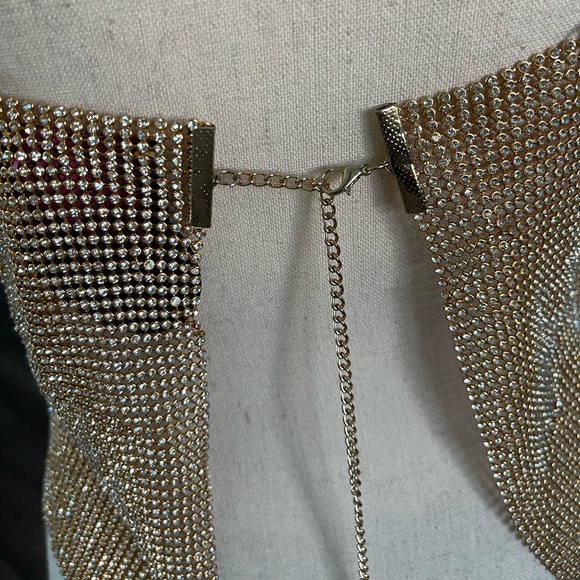 Gold Rhinestone Crop Top - Picture 6 of 6